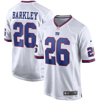 mens nike saquon barkley white new york giants alternate ga